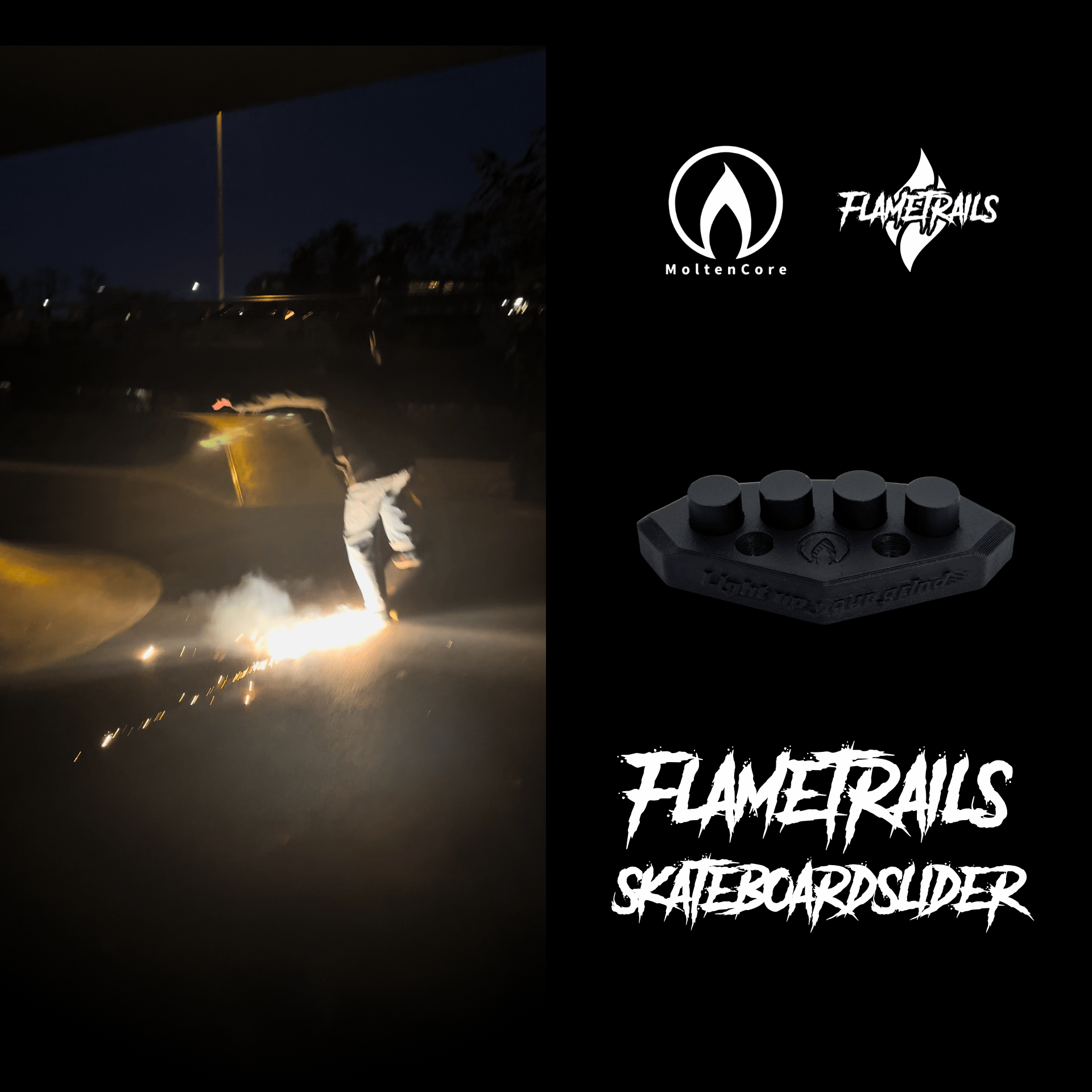 Premium Skateboard Sliders - Enhance Your Board with Sparks - MoltenCore